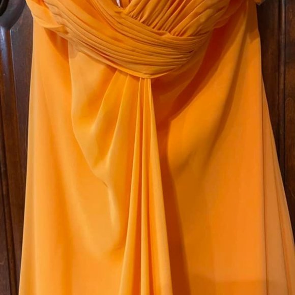 PROM-WEDDINGS--DAVID'S BRIDAL-SZ10- TANGERINE- NEW with tags - Picture 5 of 7